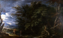 212/rosa, salvator - landscape with mercury and the dishonest woodman